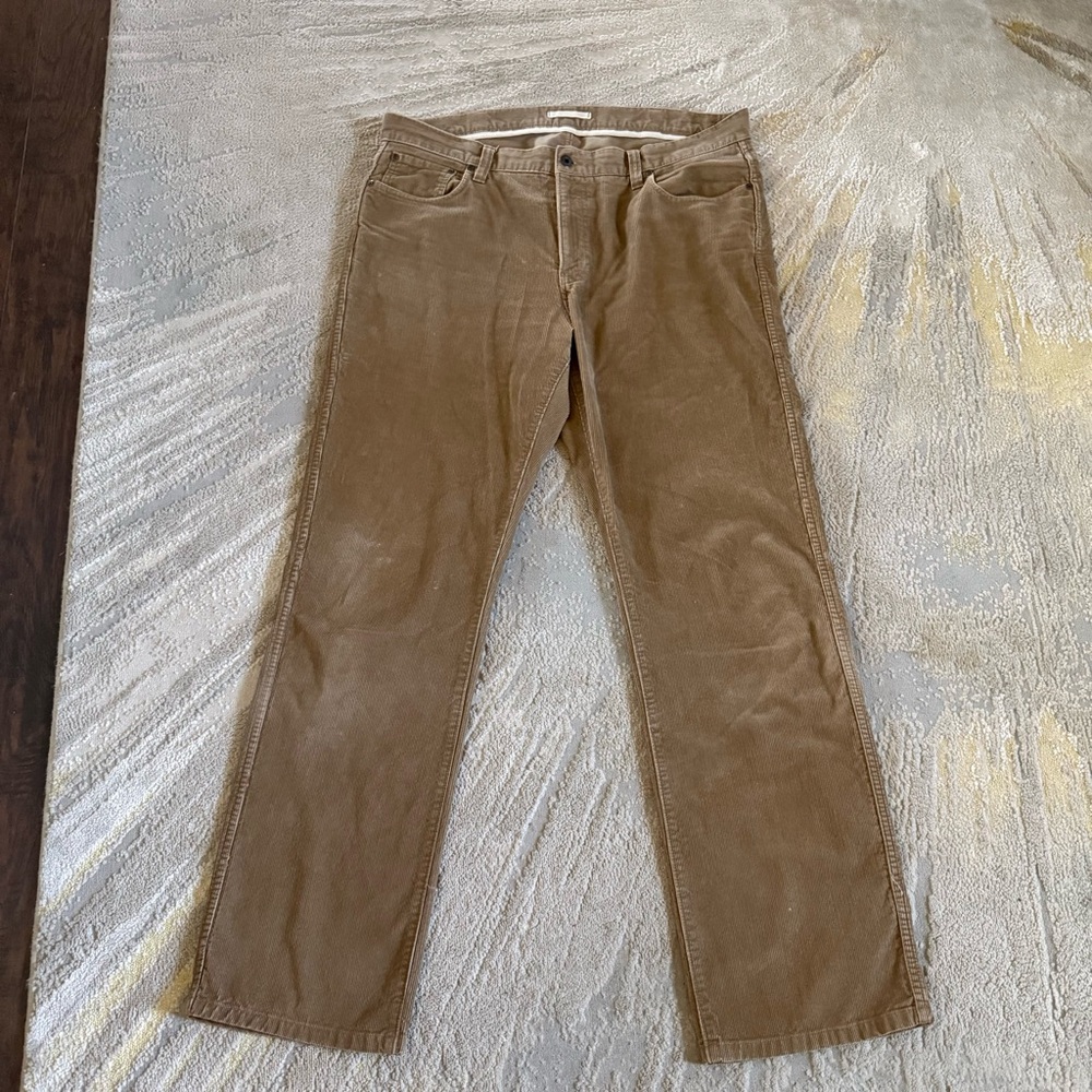 LL Bean brown tan corduroy pants size 40